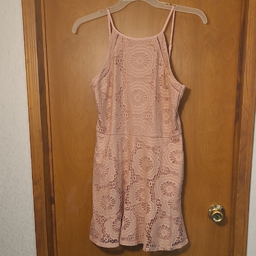 Speechless Pink Halter Sheath Mini Dress